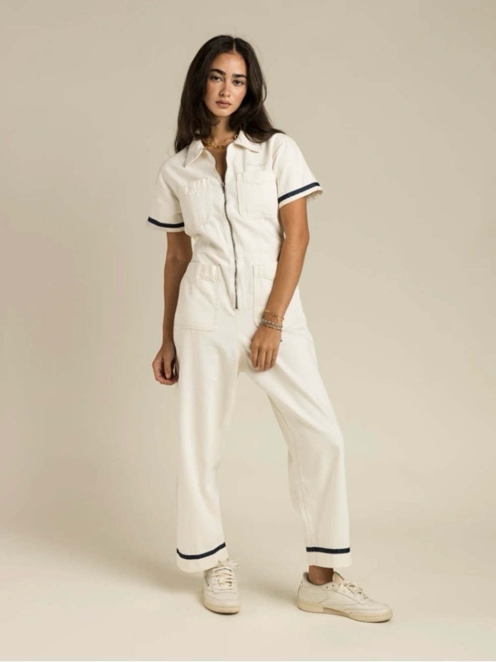 The Dolly Jumpsuit in Ecru